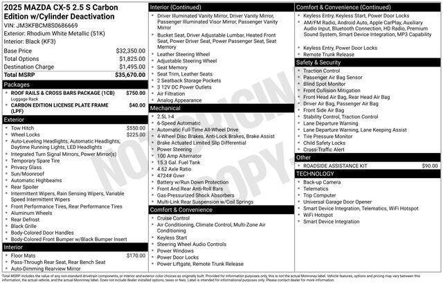 2025 Mazda CX-5 2.5 S Carbon Edition