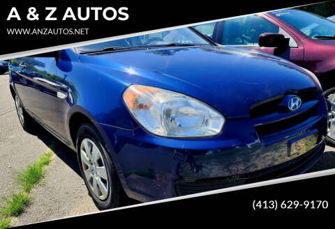 2010 Hyundai Accent for sale at A & Z AUTOS in Westfield MA