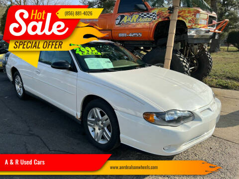 2001 Chevrolet Monte Carlo for sale at A & R Used Cars in Clayton NJ