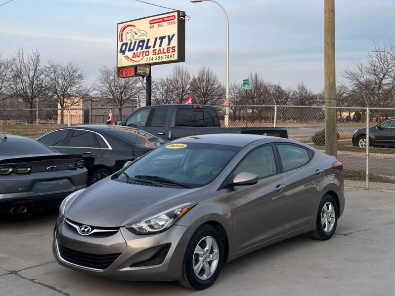 2015 Hyundai Elantra for sale at QUALITY AUTO SALES in Wayne MI