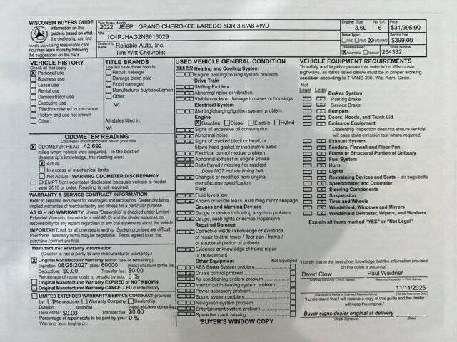 2022 Jeep Grand Cherokee Altitude