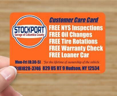 2024 CUSTOMER CARE CARD EXCLUSIVE LOYALTY CLUB for sale at Broadway Garage of Columbia County Inc. in Hudson NY