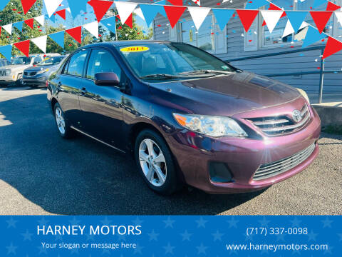 2013 Toyota Corolla for sale at HARNEY MOTORS in Gettysburg PA