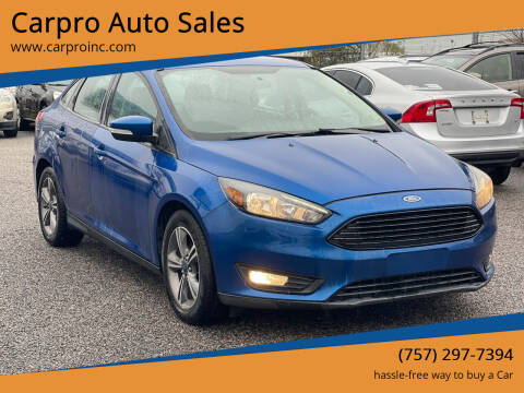 2018 Ford Focus for sale at Carpro Auto Sales in Chesapeake VA