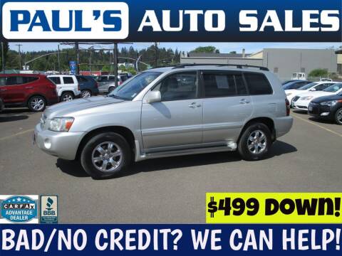 2004 Toyota Highlander for sale at Paul's Auto Sales in Eugene OR