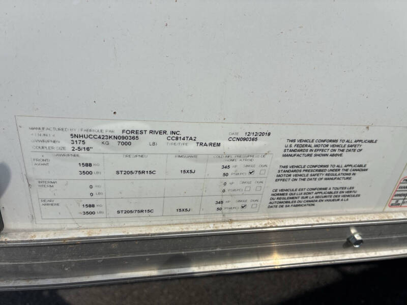 2019 Continental Cargo 14x8