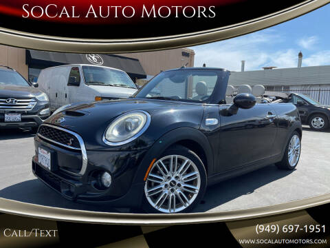 2017 MINI Convertible for sale at SoCal Auto Motors in Costa Mesa CA