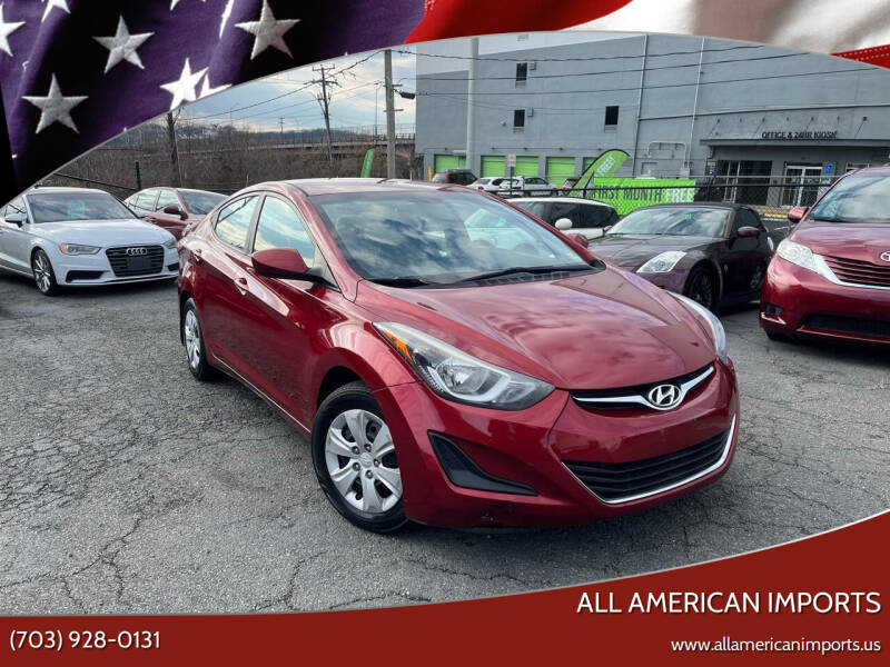 2016 Hyundai Elantra for sale at All American Imports in Alexandria VA