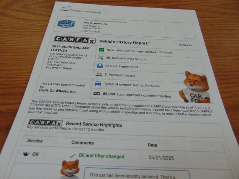 2017 Buick Enclave Leather