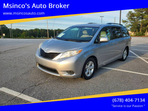 2014 Toyota Sienna for sale at Msinco's Auto Broker in Snellville GA