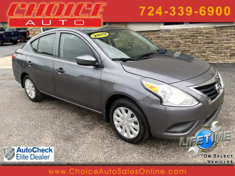 2019 Nissan Versa for sale at CHOICE AUTO SALES in Murrysville PA