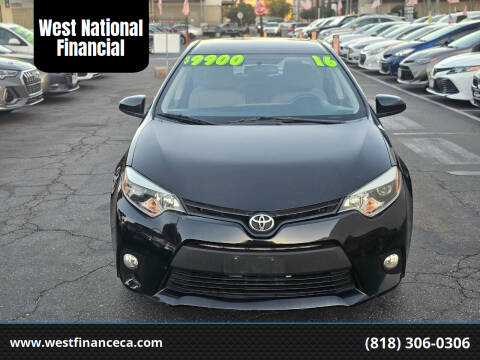 2016 Toyota Corolla for sale at West National Financial in Van Nuys CA