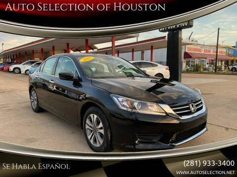 2015 Honda Accord for sale at Auto Selection of Houston in Houston TX