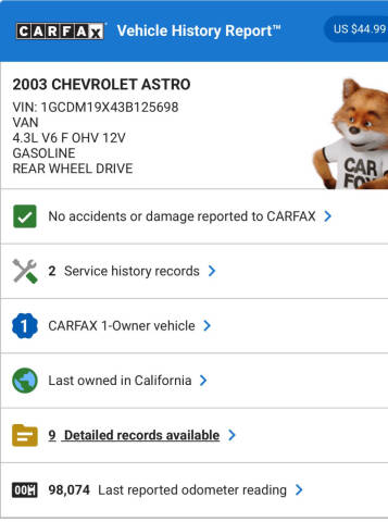 2003 Chevrolet Astro