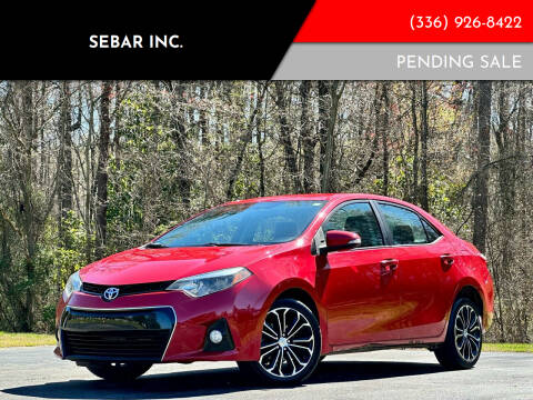 2014 Toyota Corolla for sale at Sebar Inc. in Greensboro NC