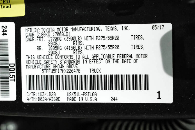 2017 Toyota Tundra Limited