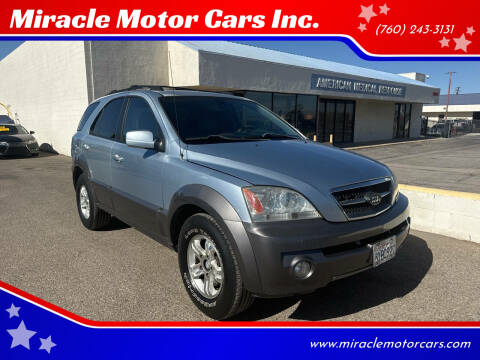 2004 Kia Sorento for sale at Miracle Motor Cars Inc. in Victorville CA