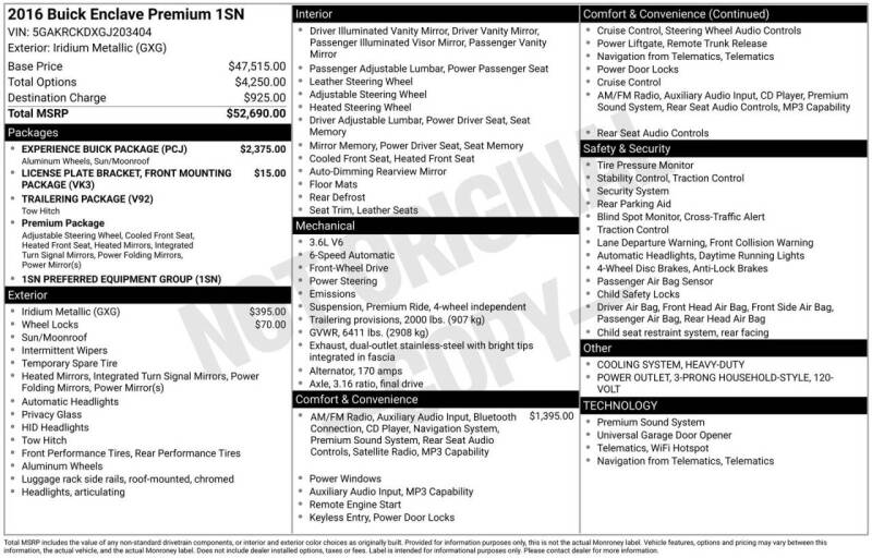2016 Buick Enclave Premium