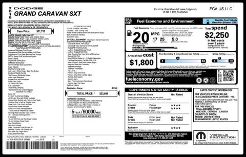2018 Dodge Grand Caravan SXT