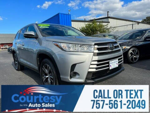 2019 Toyota Highlander for sale at Courtesy Auto Sales in Chesapeake VA