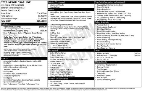 2025 Infiniti QX60 Luxe