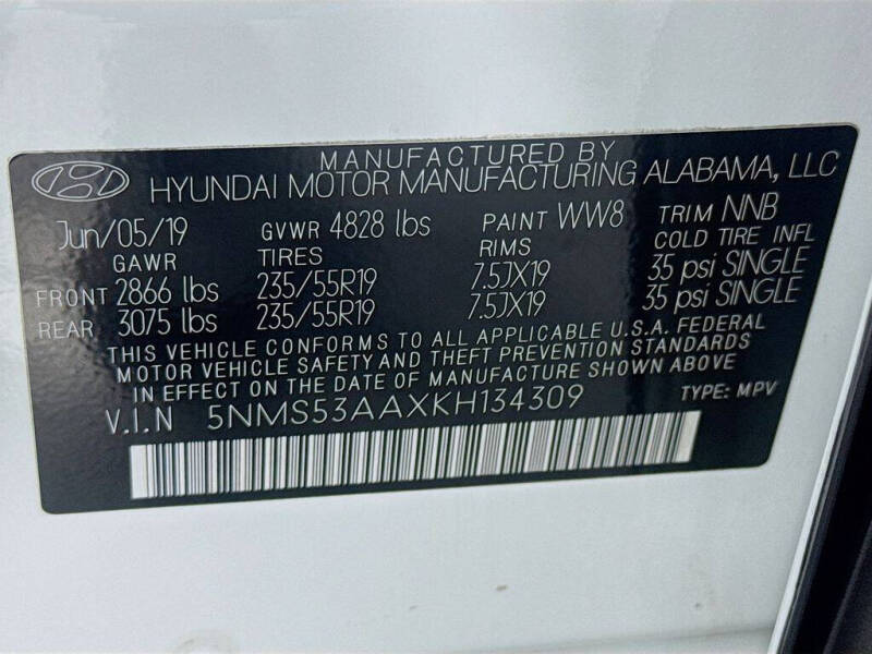 2019 Hyundai Santa Fe Limited 2.0T