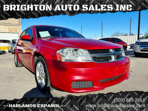 2012 Dodge Avenger for sale at BRIGHTON AUTO SALES INC in Brighton CO