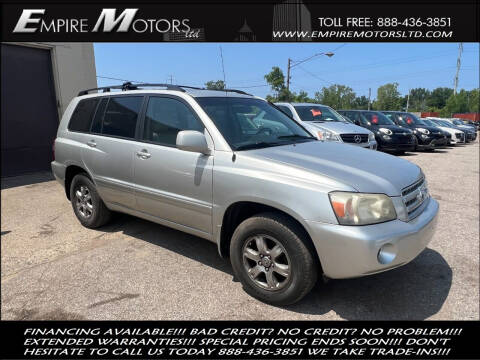 2005 Toyota Highlander for sale at Empire Motors LTD in Cleveland OH