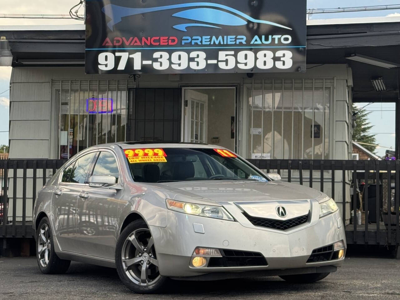 Palladium Metallic 2011 Acura TL Sedan All-Wheel Drive 5-Speed Automatic