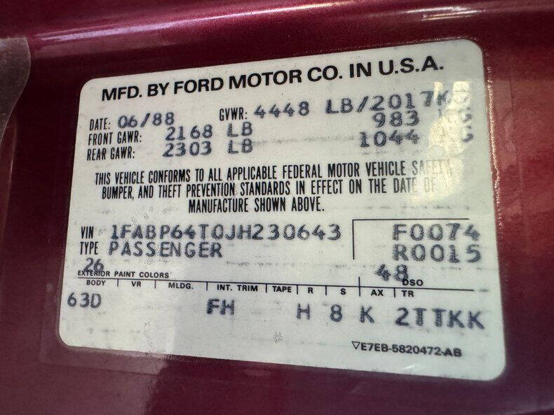 1988 Ford Thunderbird Turbo