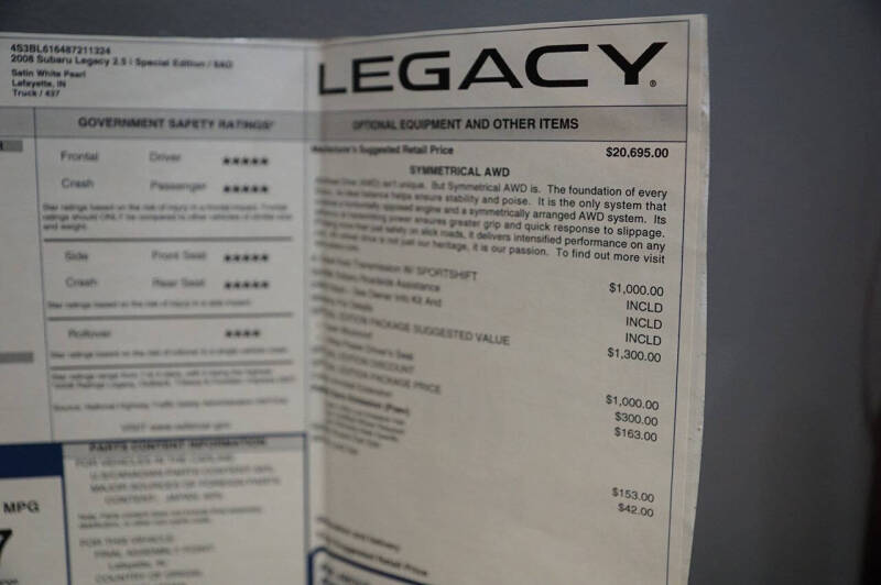 2008 Subaru Legacy 2.5i Special Edition