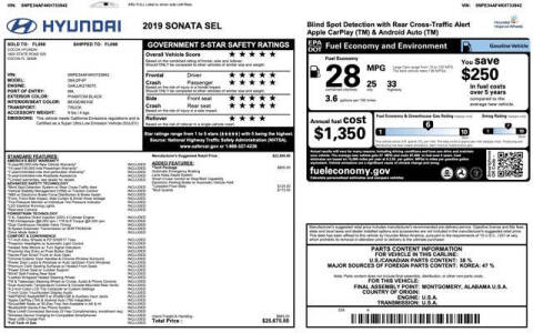2019 Hyundai Sonata SEL