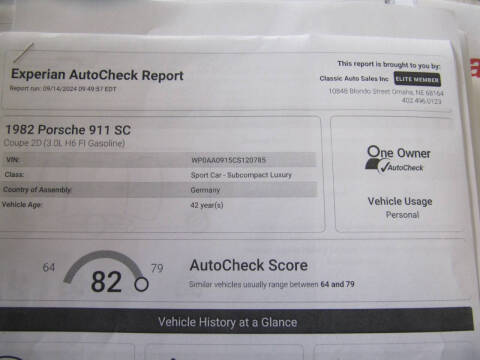 1982 Porsche 911 SC