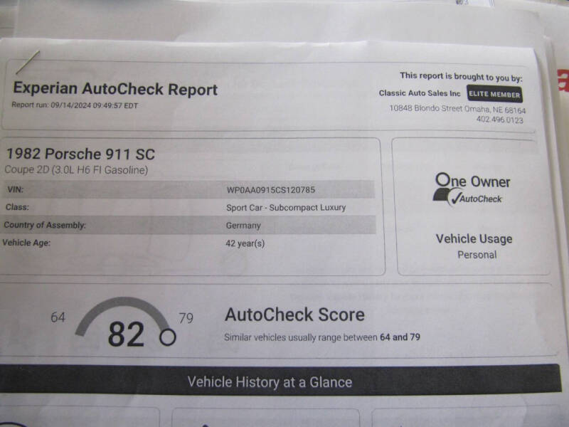 1982 Porsche 911 SC