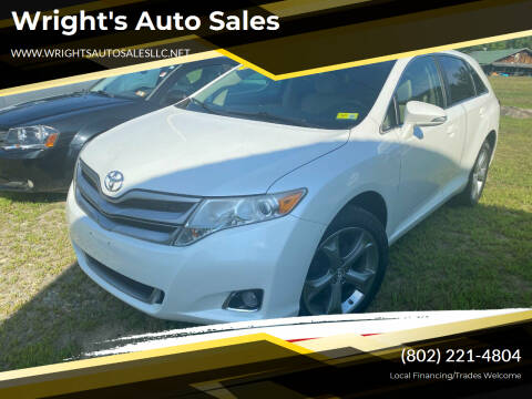 2014 Toyota Venza for sale at Wright's Auto Sales in Townshend VT