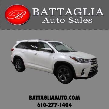 2018 Toyota Highlander for sale at Battaglia Auto Sales in Plymouth Meeting PA
