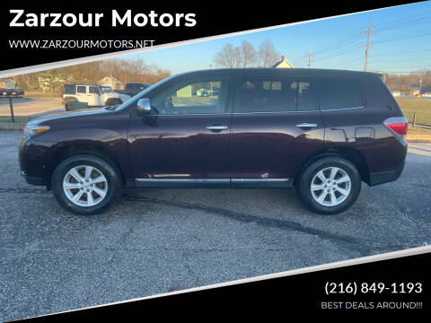 2012 Toyota Highlander for sale at Zarzour Motors in Chesterland OH