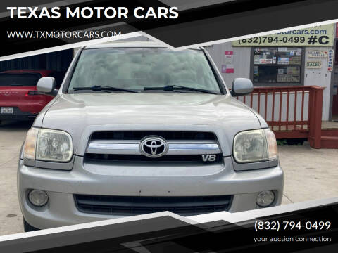 2005 Toyota Sequoia for sale at TEXAS MOTOR CARS in Houston TX
