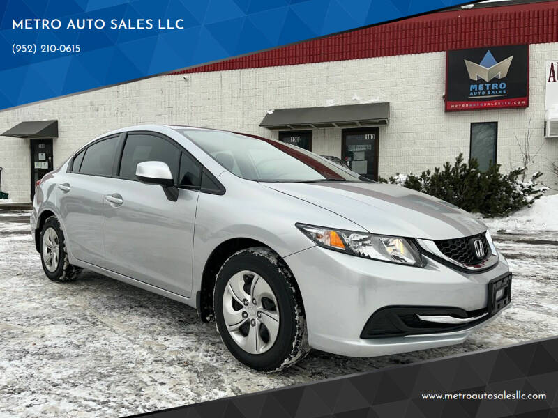 2013 Honda Civic for sale at METRO AUTO SALES LLC in Lino Lakes MN