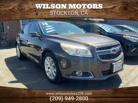 2013 Chevrolet Malibu for sale at WILSON MOTORS in Stockton CA
