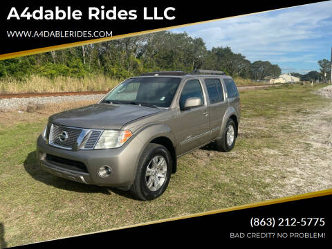 2008 Nissan Pathfinder for sale at A4dable Rides LLC in Haines City FL