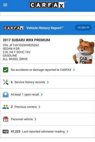 2017 Subaru WRX Premium