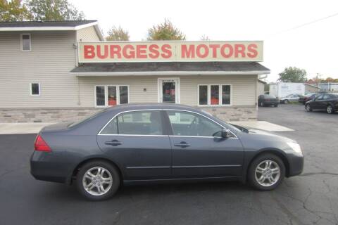 2007 Honda Accord for sale at Burgess Motors Inc in Michigan City IN