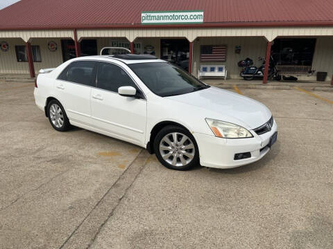 2007 Honda Accord for sale at PITTMAN MOTOR CO in Lindale TX