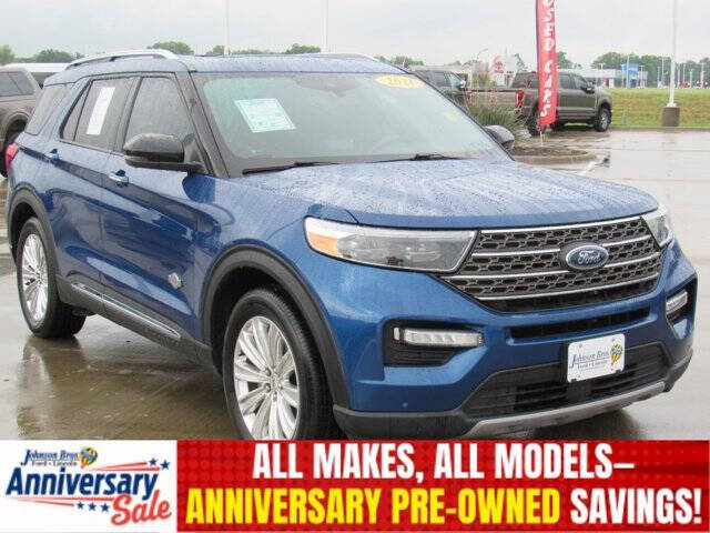 Blue 2021 Ford Explorer King Ranch King Ranch 4dr SUV 1