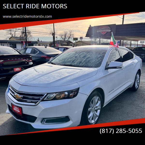 2016 Chevrolet Impala for sale at SELECT RIDE MOTORS in Arlington TX