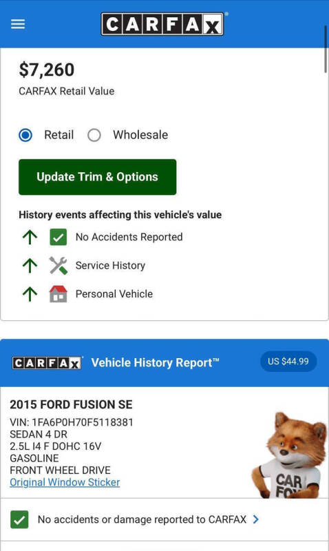 2015 Ford Fusion SE