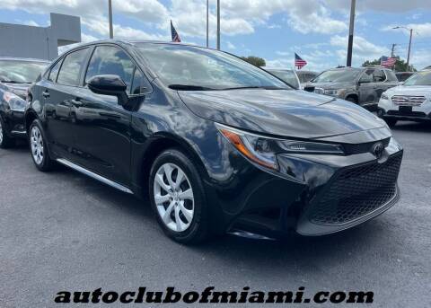 2020 Toyota Corolla for sale at AUTO CLUB OF MIAMI, INC in Miami FL