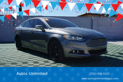 2013 Ford Fusion for sale at Autos Unlimited in Las Vegas NV