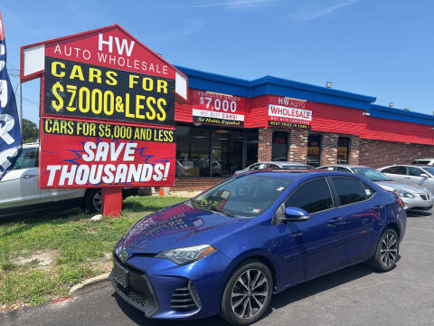 2017 Toyota Corolla for sale at HW Auto Wholesale in Norfolk VA